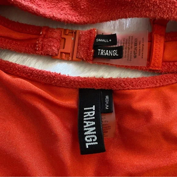 Triangl Swimwear Textured Red Two-Piece Bikini - Picture 3 of 3